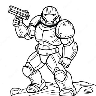 Doom Slayer In Aktion Ausmalbild 98727-37499
