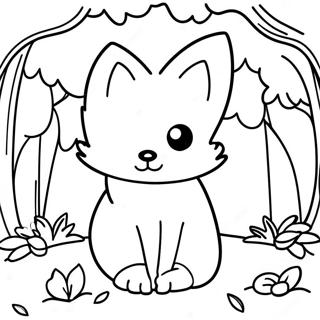 Chibi Fuchs Im Wald Ausmalbild 98756-37530