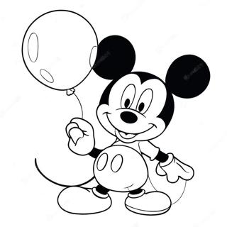 Mickey Mouse Mit Luftballons Ausmalbild 98781 37549