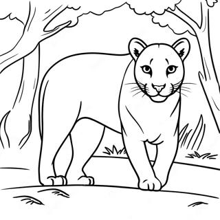 Majestatischer Puma Der Seine Beute Verfolgt Ausmalbild 98882 37623