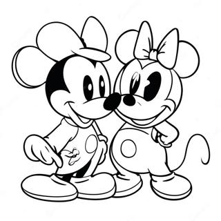 Verspielte Mickey Mouse Und Minnie Mouse Ausmalbild Ausmalbilder