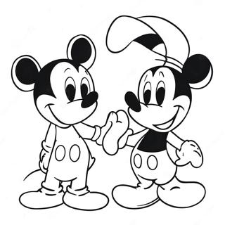 Verspielte Mickey Mouse Und Minnie Mouse Ausmalbild Ausmalbilder