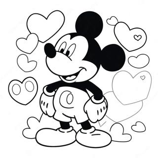 Mickey Mouse Valentinstag Ausmalbilder