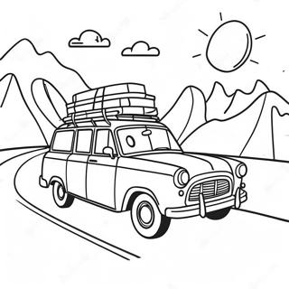 Ausmalbild Fur Ein Road Trip Abenteuer 99470-38265