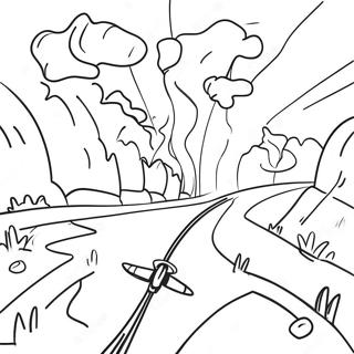 Buntes Road Trip Karten Ausmalbild 99472 38081