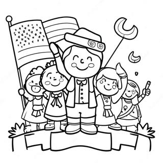 Frohliches Patriotentag Ausmalbild Fur Kinder 99755 38497