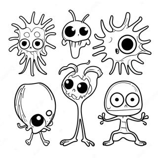 Erschreckende Tim Burton Kreaturen Ausmalbild 99782-38522