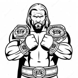 Triple H Halt Zwei Gurtel Ausmalbild 99 2378